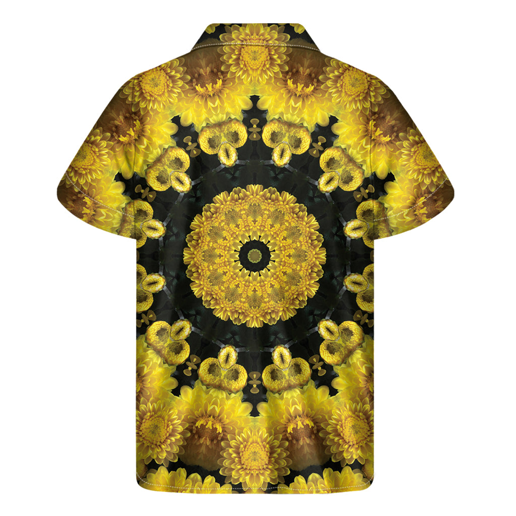 Island Vibes: Yellow Flower Kaleidoscope Hawaiian Shirt - 2