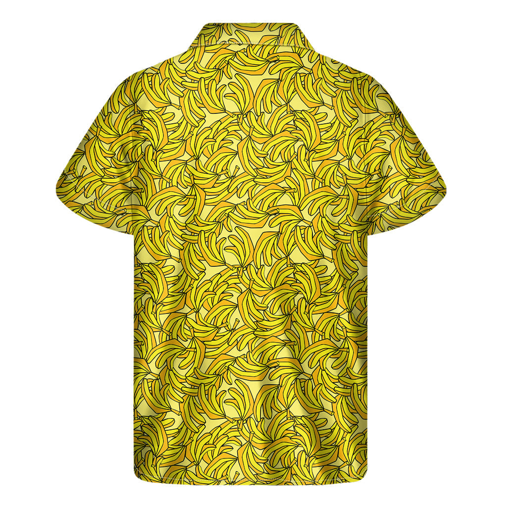 Sunshine Yellow Geometric Banana Hawaiian Short Sleeve Shirt - 2