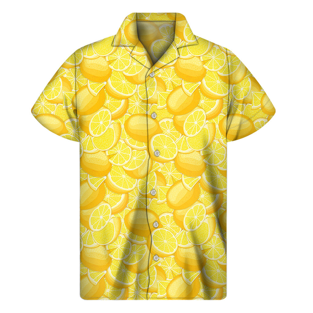 Juicy Lemon Delight: Hawaiian Short Sleeve Shirt - 1
