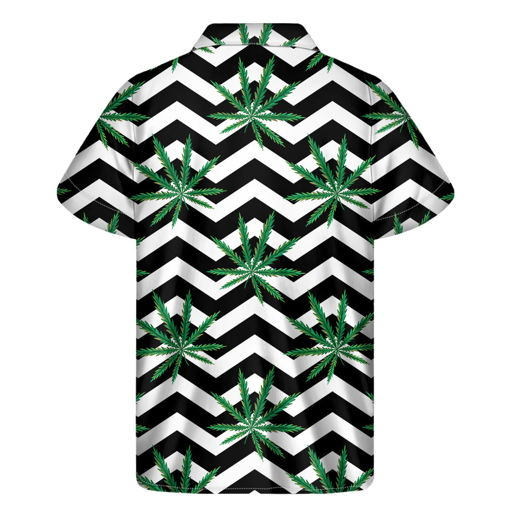 Zigzag Weed Pattern Hawaiian Short Sleeve Shirt - 2