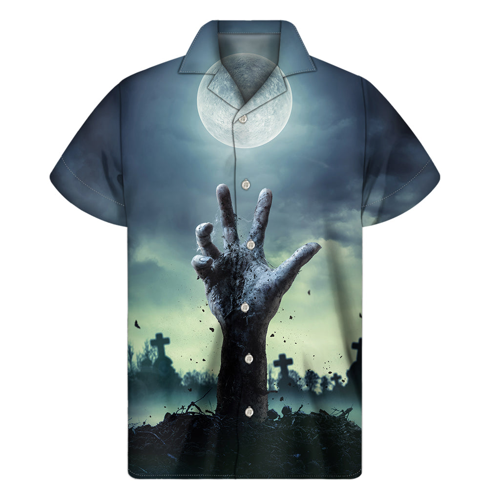 Zombie Hand Rising Hawaiian Short Sleeve Shirt - 1